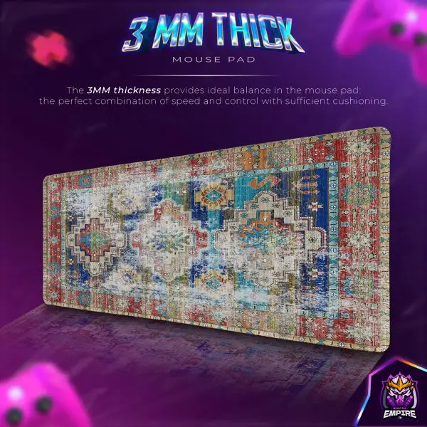 Bohemian Mosaic Desk Mat, Tribal Harmony Mouse Pad