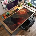 Crimson Moon Desk Mat, Bloodborne Mouse Pad