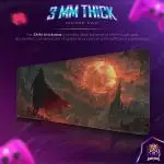 Crimson Moon Desk Mat, Bloodborne Mouse Pad