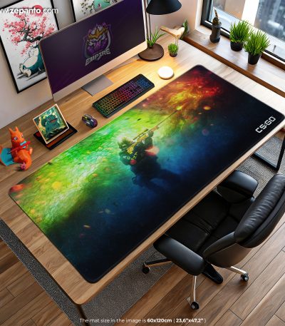 CS GO Desk Mat, Cosmic Marksman Mouse Pad