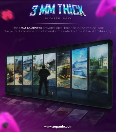 CS GO Desk Mat, Map Explorer Mouse Pad