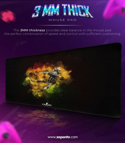 CS GO Desk Mat, Sniper Splash Mouse Pad