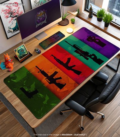 CS GO Desk Mat, Vibrant Arsenal Mouse Pad