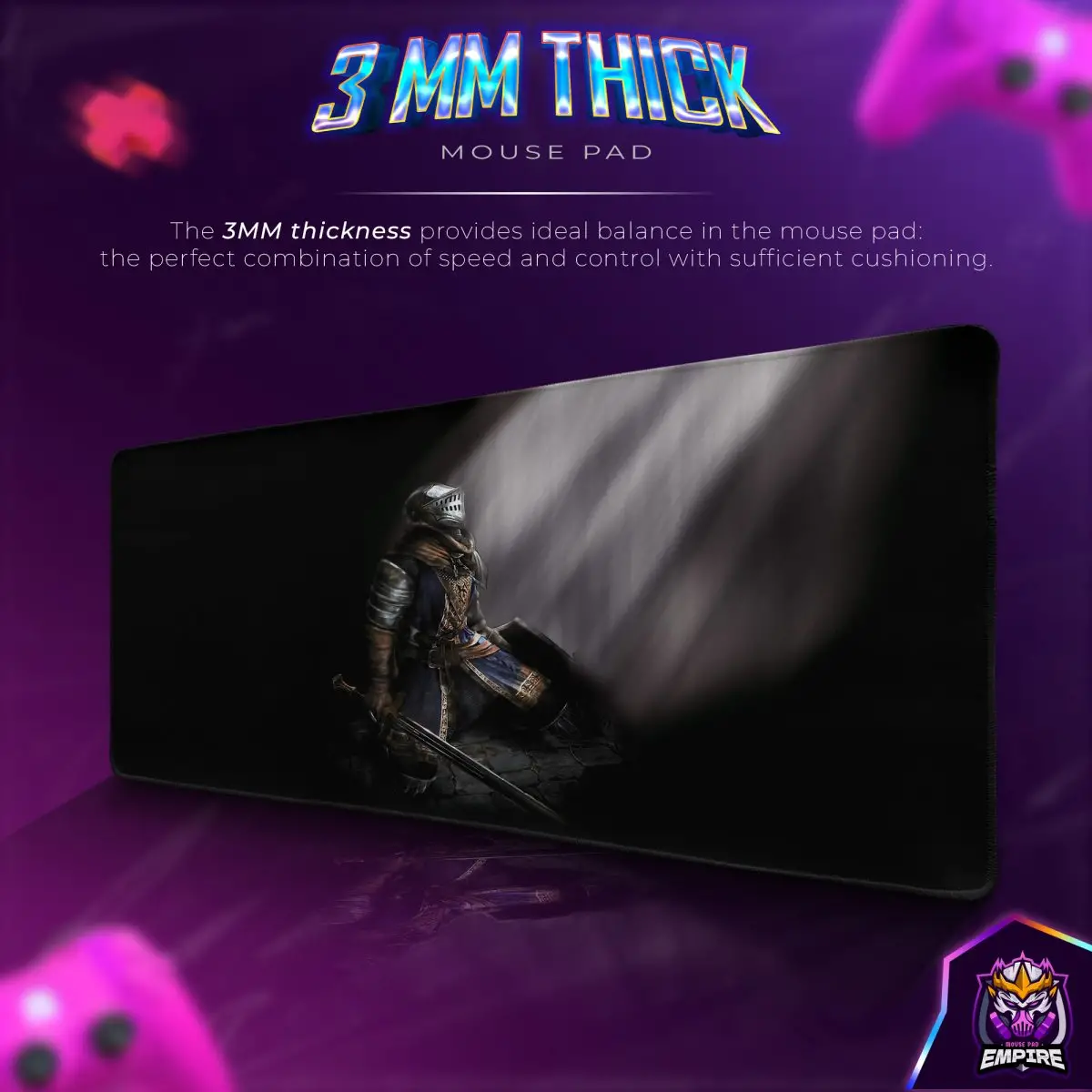 Dark Souls Knight Desk Mat, Hollow Realm Mouse Pad