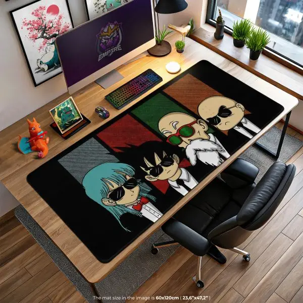 DBZ Cool Team Desk Mat, Dragon Ball Retro Mouse Pad