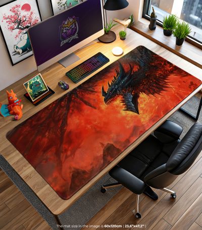 Deathwing Inferno Desk Mat, WoW Dragon Mouse Pad