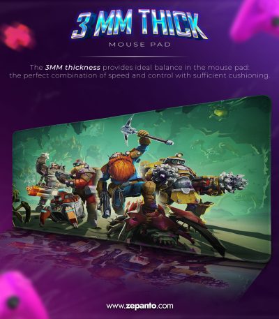 Deep Rock Galactic Desk Mat, Dwarven Mining Mouse Pad