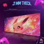 Eevee Flame Glow Desk Mat, Pokemon Spark Mouse Pad