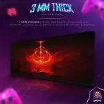 Elden Flame Crest Desk Mat, Tarnished Realm Mouse Pad