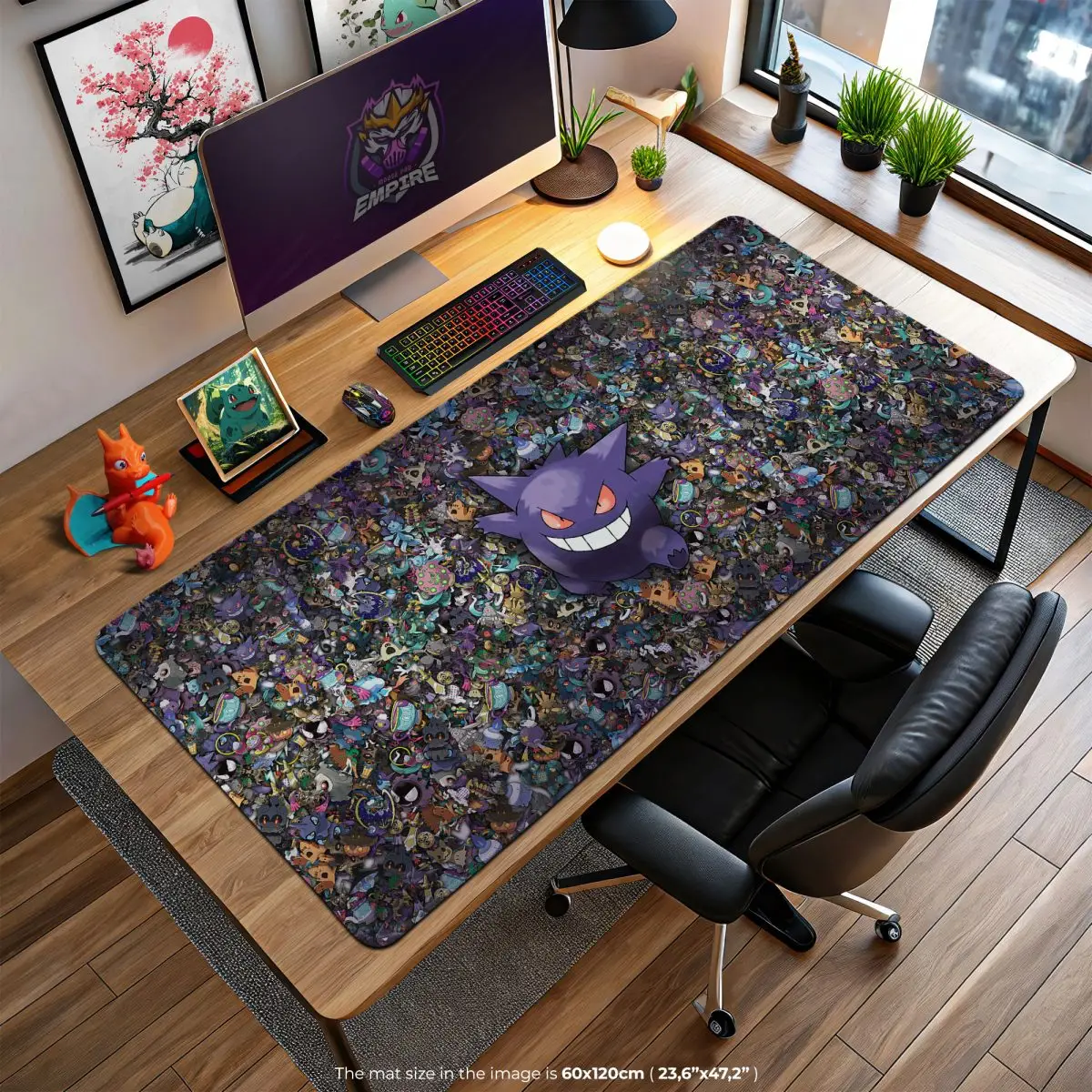 Gengar Pokémon Desk Mat, Ghostly Mischief Mouse Pad