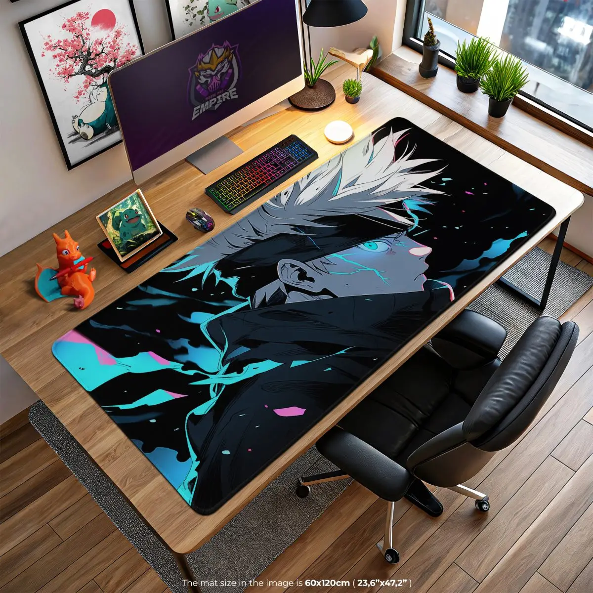 Gojo Limitless Gaze Desk Mat, Jujutsu Kaisen Mouse Pad