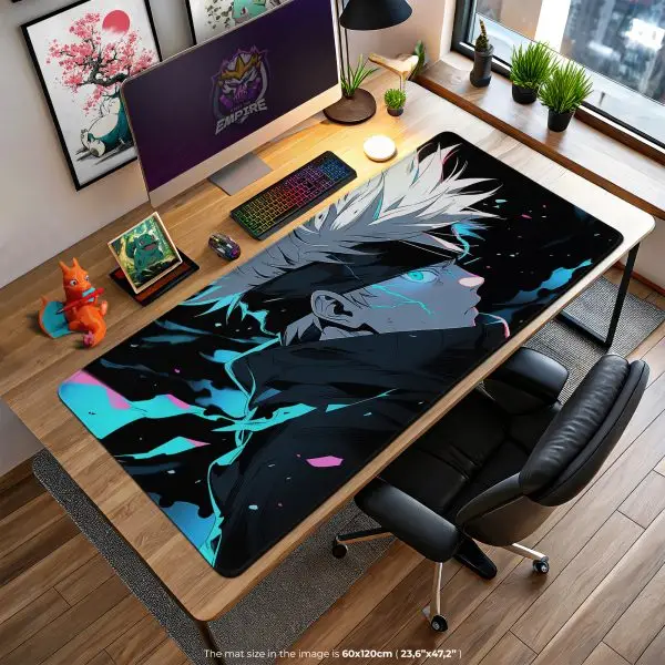 Gojo Limitless Gaze Desk Mat, Jujutsu Kaisen Mouse Pad