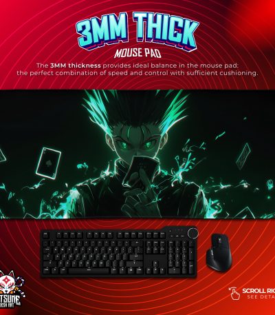 Gon Energy Burst Desk Mat, Hunter x Hunter Mouse Pad