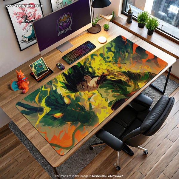Gon Power Surge Desk Mat, Hunter x Hunter Mouse Pad