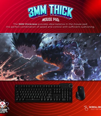 Gon’s Rage Unleashed Desk Mat, Hunter x Hunter Mouse Pad