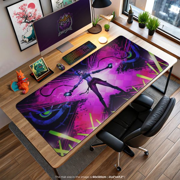 Jinx Chaos Core Desk Mat, Arcane Mayhem Mouse Pad