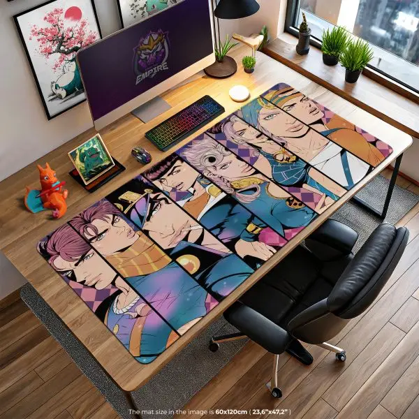 Joestar Legacy Desk Mat, JoJo’s Bizarre Mouse Pad