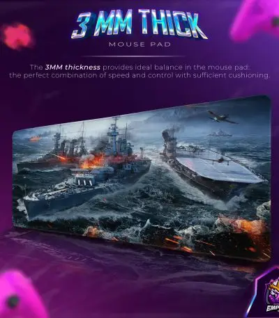 Naval Warfare Desk Mat, World of Warships Mouse Pad