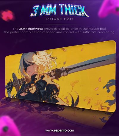 NieR Automata 2B Desk Mat, YoRHa Blade Mouse Pad