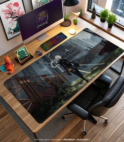 NieR Cityscape Blade Desk Mat, YoRHa Scout Mouse Pad