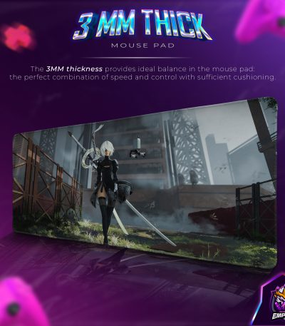 NieR Cityscape Blade Desk Mat, YoRHa Scout Mouse Pad