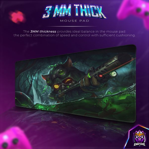 Omega Teemo Strike Desk Mat, LoL Scout Mouse Pad