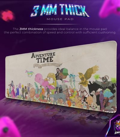 Ooo Characters Desk Mat, Adventure Time Mouse Pad