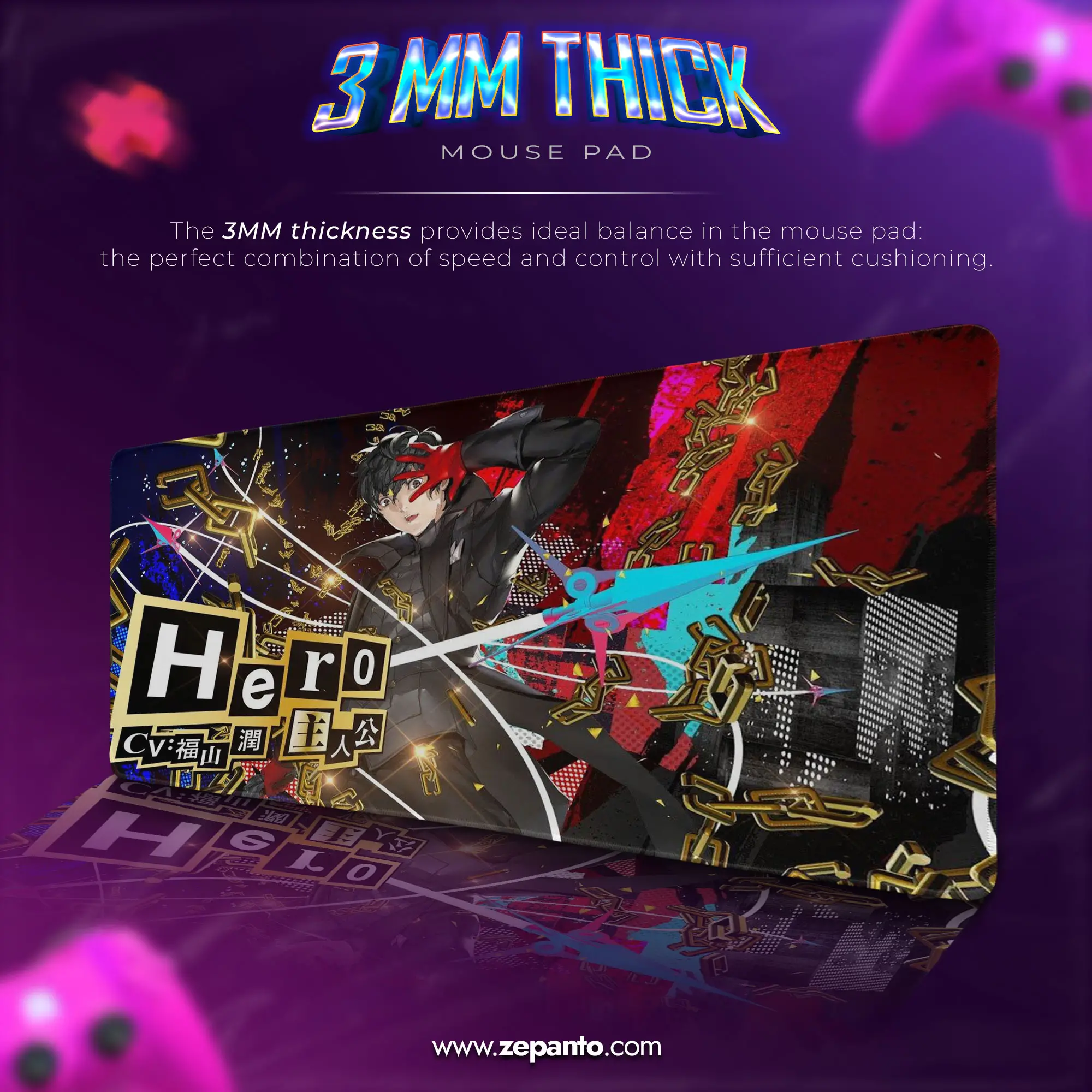 persona-5-royal-desk-mat-phantom-hero-mouse-pad-12 Persona 5 Royal Desk Mat, Phantom Hero Mouse Pad