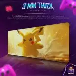Pikachu Thunder Dash Desk Mat, Pokemon Speed Mouse Pad