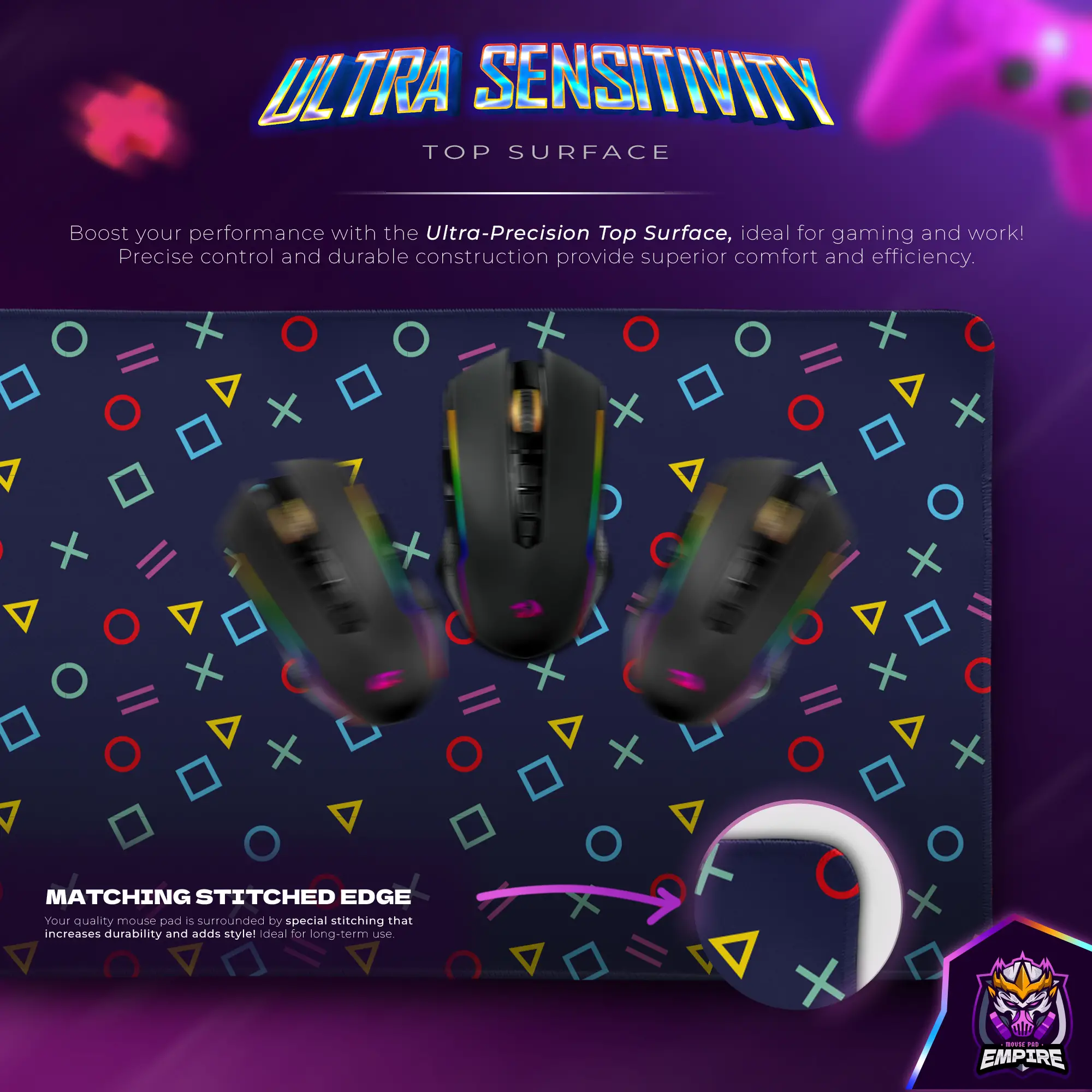 play-icon-pattern-desk-mat-gamer-symbols-mouse-pad-13 Play Icon Pattern Desk Mat, Gamer Symbols Mouse Pad