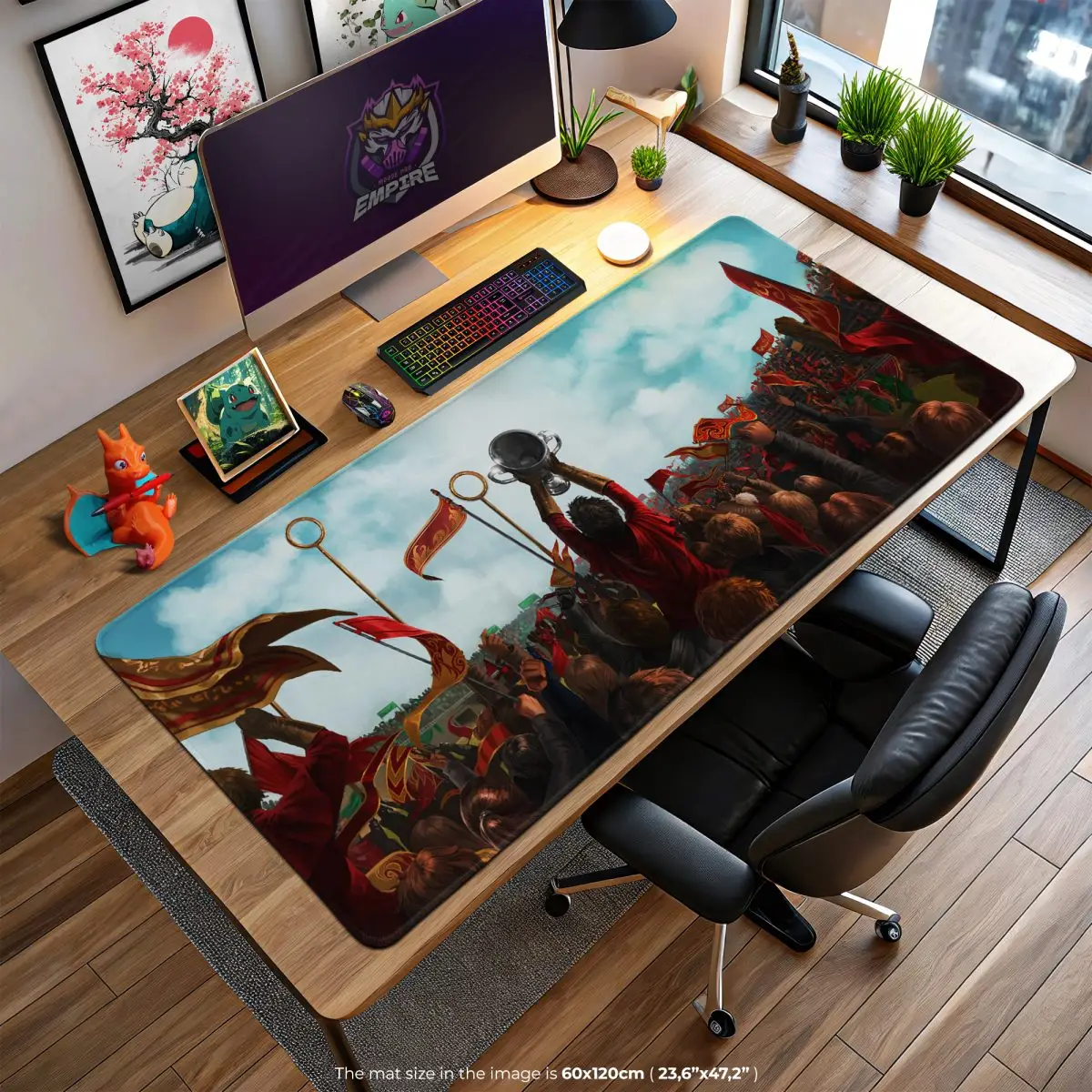 Quidditch Victory Desk Mat, Gryffindor Win Mouse Pad