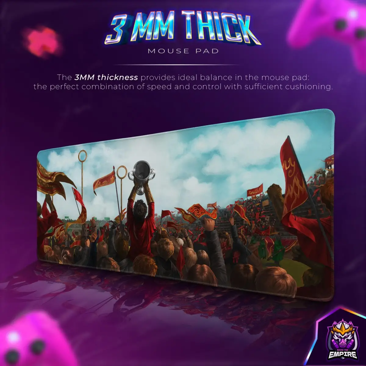 Quidditch Victory Desk Mat, Gryffindor Win Mouse Pad