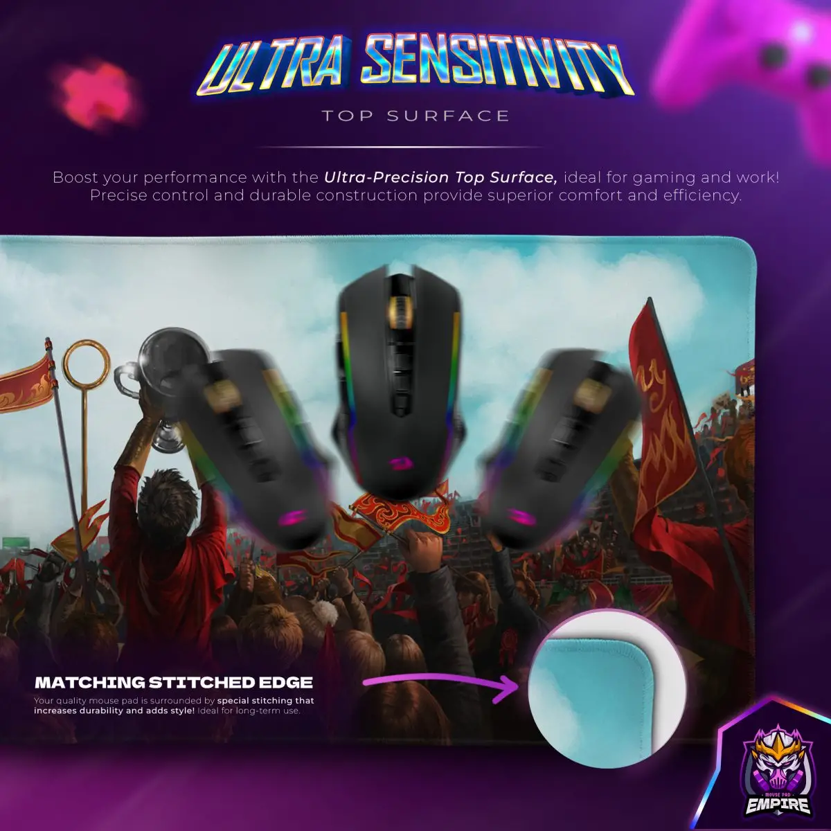 Quidditch Victory Desk Mat, Gryffindor Win Mouse Pad