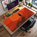 Samurai Champloo Sunset Desk Mat, Lone Ronin Mouse Pad