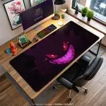 Shadow Gengar Glow Desk Mat, Pokémon Ghost Mouse Pad