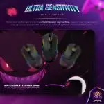 Shadow Gengar Glow Desk Mat, Pokémon Ghost Mouse Pad
