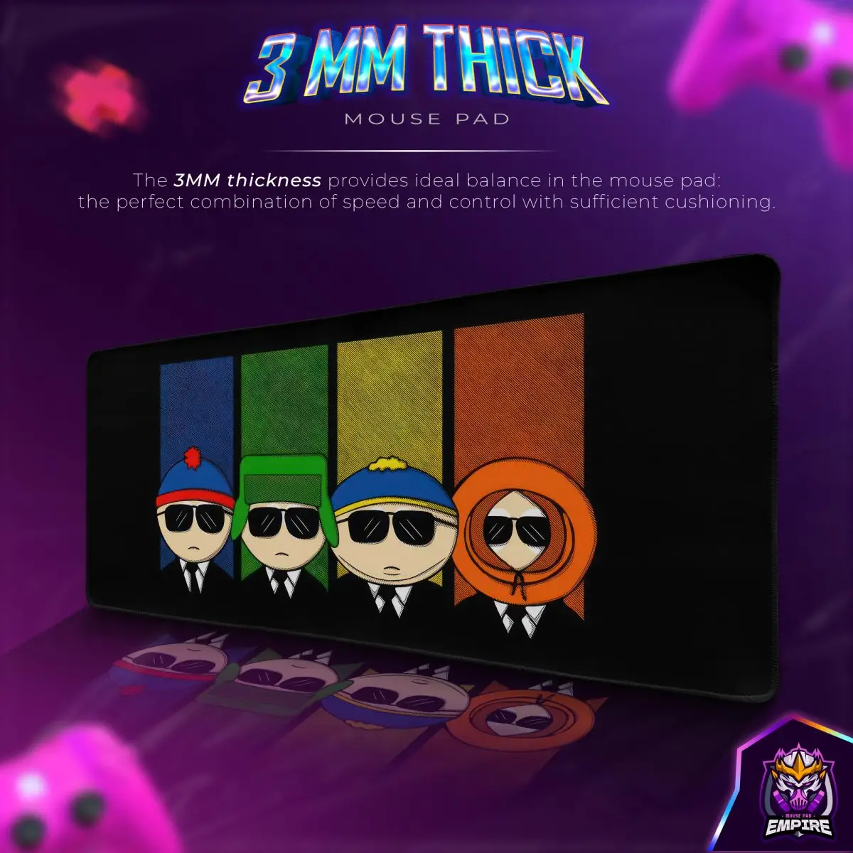 South Park Squad Desk Mat, Cartoon Cool Mouse Pad