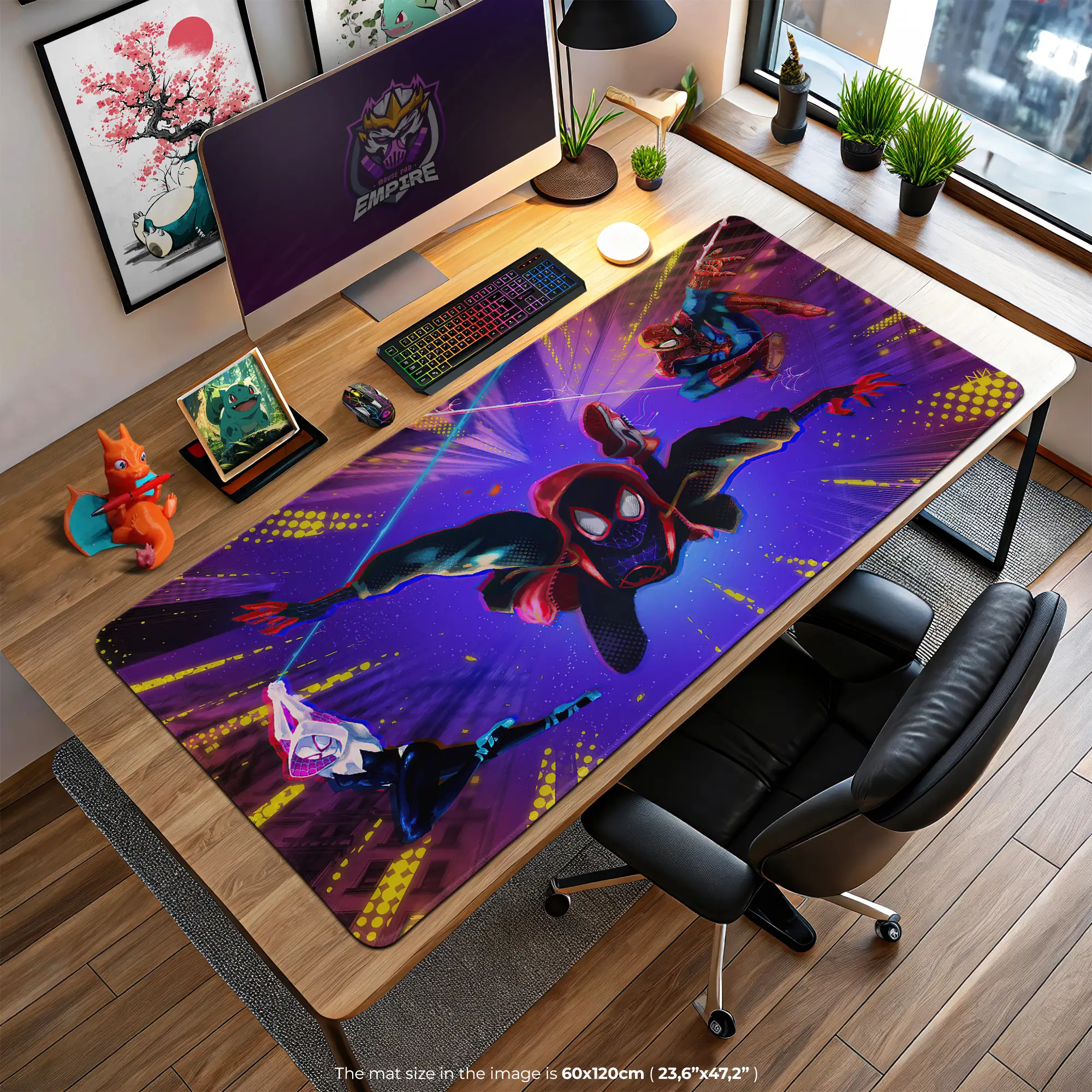 spider-verse-swing-desk-mat-miles-and-gwen-mouse-pad-1 Spider-Verse Swing Desk Mat, Miles & Gwen Mouse Pad