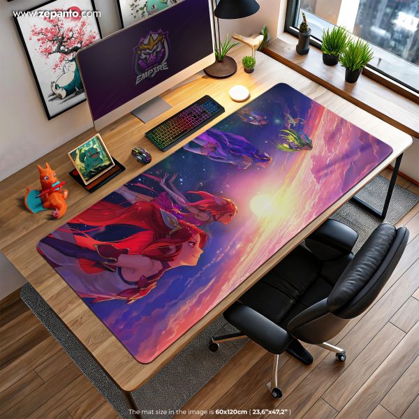 Starfall Guardians Desk Mat, LoL Cosmic Team Mouse Pad