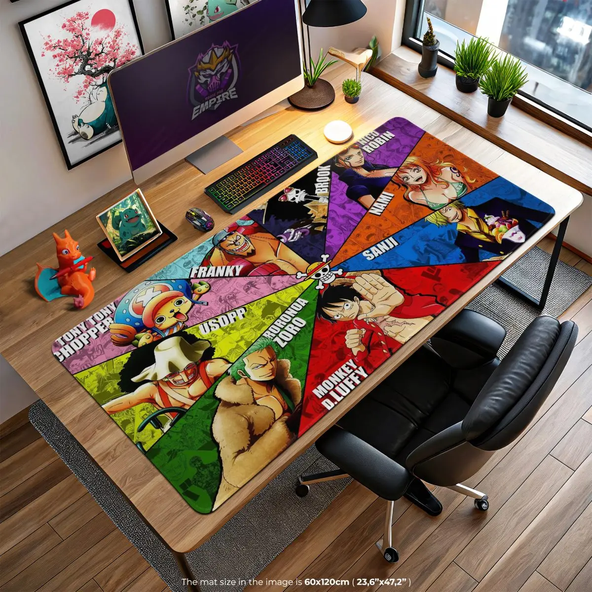 Straw Hat Spectrum Desk Mat, One Piece Mouse Pad