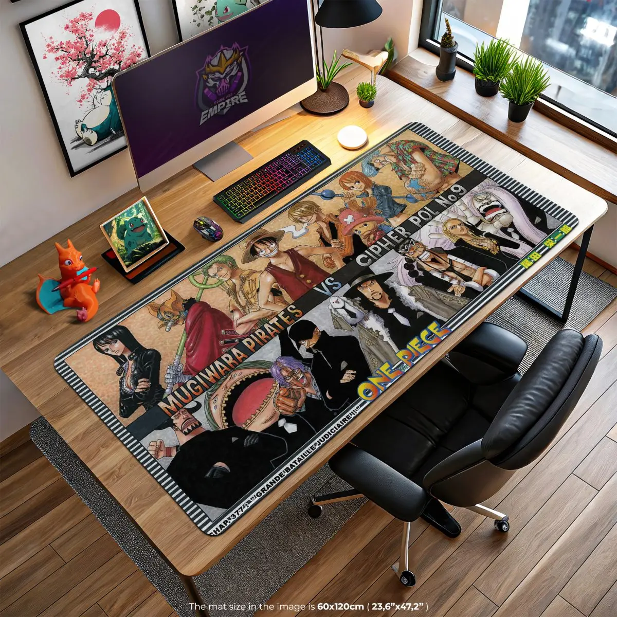 Straw Hats vs CP9 Desk Mat, One Piece Mouse Pad
