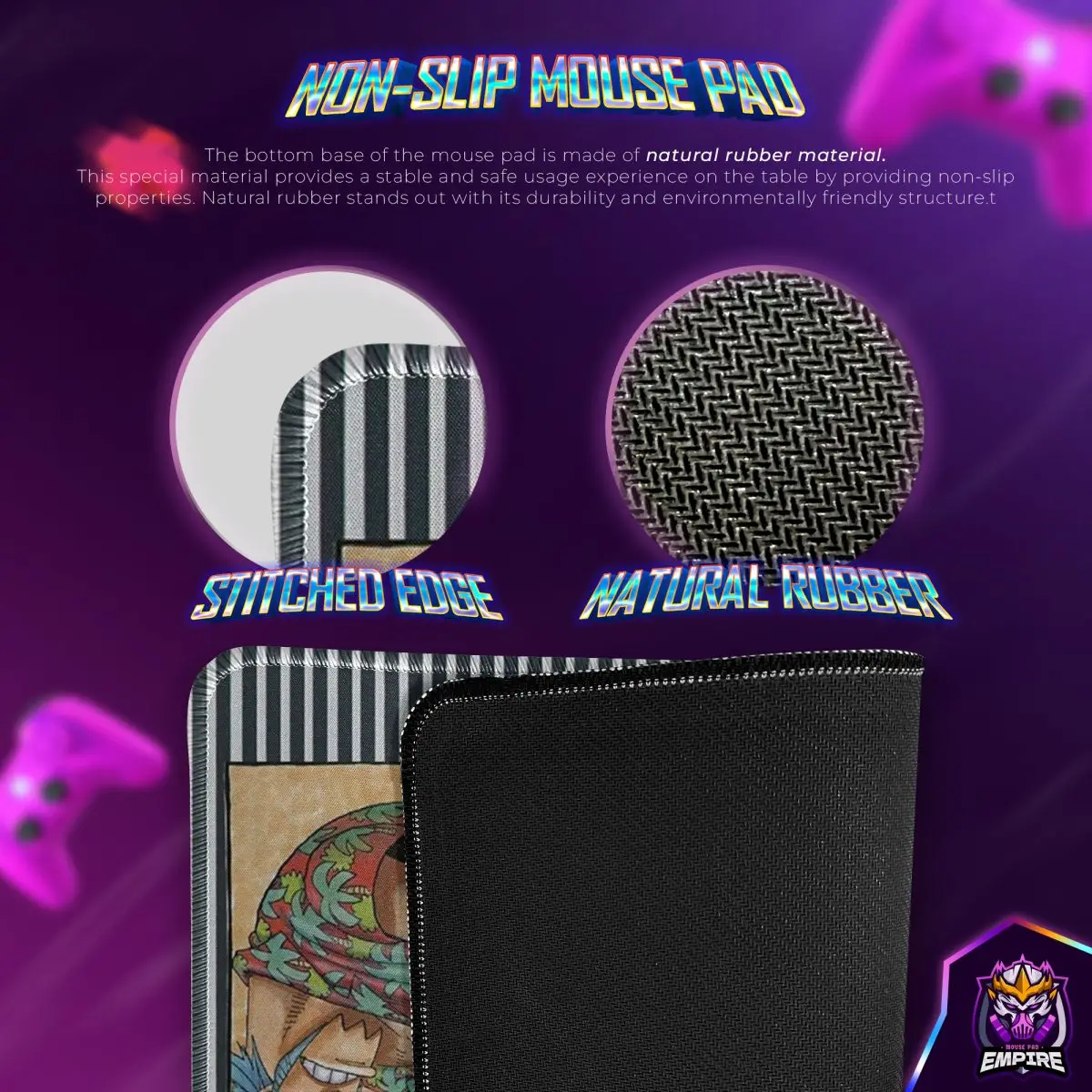 Straw Hats vs CP9 Desk Mat, One Piece Mouse Pad