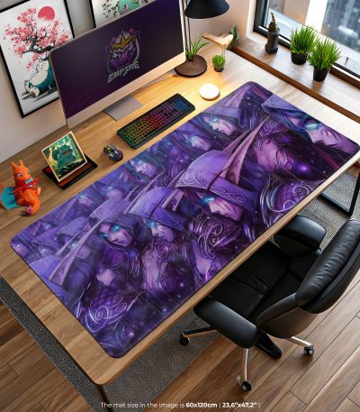Sylvanas Shadows Desk Mat, WoW Night Elf Mouse Pad
