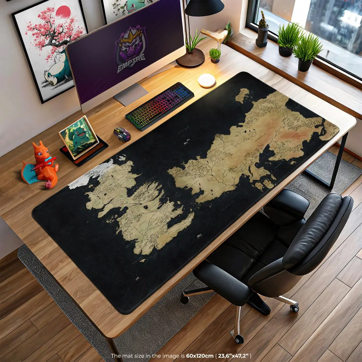 Thrones Realm Map Desk Mat, Westeros Mouse Pad