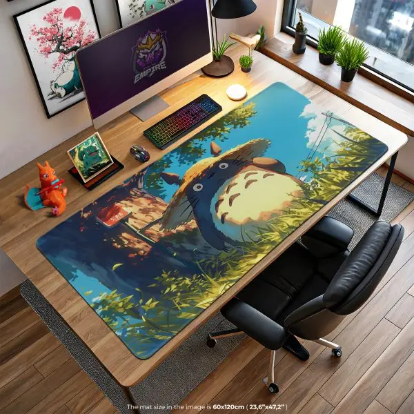 Totoro Field Day Desk Mat, Studio Ghibli Mouse Pad