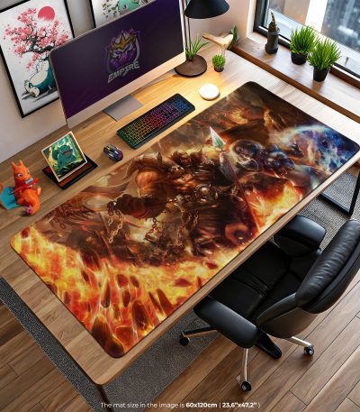 WoW Battle Fury Desk Mat, Horde vs Alliance Mouse Pad