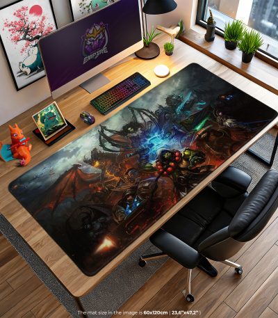 WoW Legends Clash Desk Mat, Azeroth Battle Mouse Pad