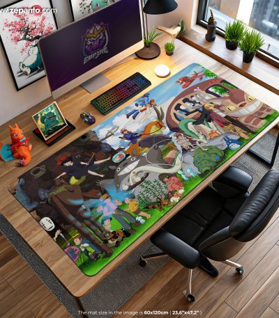 Anime Fantasy Mouse Pad, Ghibli Legends Desk Mat