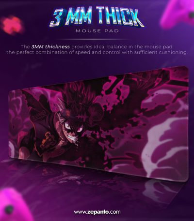 Asta Demon Mouse Pad, Black Magic Desk Mat