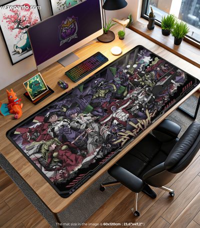 Asuka Apocalypse Collage Desk Mat, Evangelion Mouse Pad